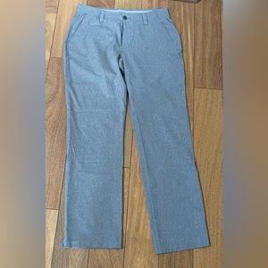 Under Armour Mens Straight Heather Grey Golf Pants Sz 34/32
